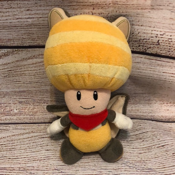 Nintendo Other - Nintendo Super Mario Bros San-El Plush Flying Squirrel Yellow Toad 8” 2013